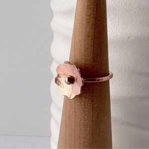Artisan Copper Embossed Flower Ring Size 6.25